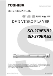 Toshiba SD-270EKE3 Service Manual