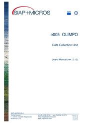 SIAP+MICROS e005 OLIMPO User Manual