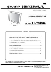 Sharp LL-T1810A Service Manual