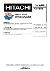 Hitachi CM721FET Service Manual