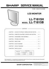 Sharp LL-T1815B Service Manual