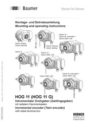 Baumer HUBNER BERLIN HOG 11 G Mounting And Operating Instructions