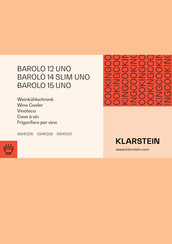 Klarstein BAROLO 12 UNO Manual