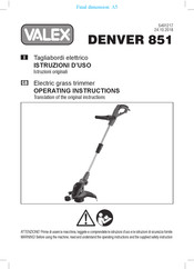 Valex DENVER 851 Operating Instructions Manual