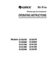 Gree Hi-Pro G1609R Operating Instructions Manual