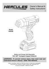 Hercules HD82B Owner's Manual & Safety Instructions