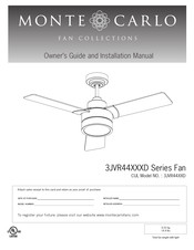 Monte Carlo Fan Company 3JVR44 D Series Owner's Manual And Installation Manual