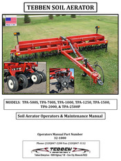 tebben TPA-2000 Operator's  Maintenance Manual