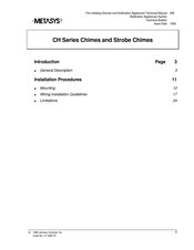 Metasys CH-CF1-IS-24-CFW Manual