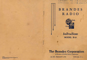 Kolster-Brandes B-16 Instructions Manual