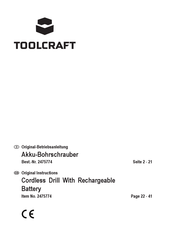 TOOLCRAFT 2475774 Original Instructions Manual