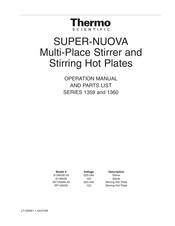 Thermo Scientific 1360 Operation Manual And Parts List
