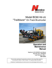 Nordco Trailblazer BC60 Operation And Maintenance Manual