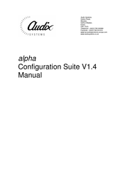 Audix alpha Manual