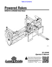 Land Pride Skid Steer Rakes SR2690 Operator's Manual