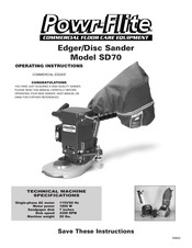 Powr-Flite SD70 Operating Instructions Manual