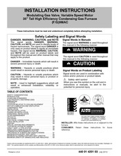 ICP F9MAC Installation Instructions Manual