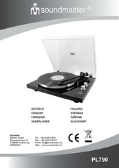 Hersteller SOUNDMASTER PL790 Manual