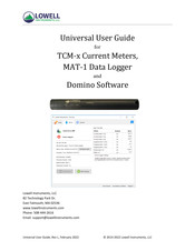 Lowell MAT-1 Data Logger User Manual