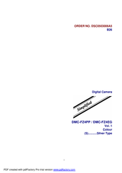 Panasonic DMCFZ4PP - DIGITAL STILL CAMERA Manual