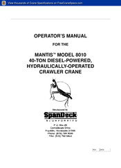 SpanDeck MANTIS 8010 Operator's Manual
