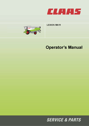 Claas LEXION 580 R Operator's Manual