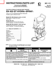 Graco Hydra-Spray EH 433 GT 231-004 A Series Instructions-Parts List Manual