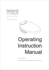 Maro AQUALET PIAVE DI800 Operating Instructions Manual
