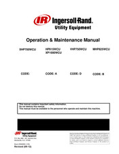 Ingersoll-Rand XP1000WCU Operation & Maintenance Manual