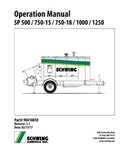 Schwing SP 1000 Operation Manual