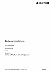 Berner 49684 User Manual
