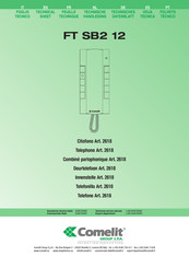 Comelit FT SB2 12 Technical Sheet