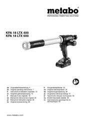 Metabo KPA 18 LTX 400 Original Operating Instructions