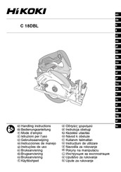 HIKOKI C 18DBL Handling Instructions Manual