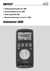 BEHA Unitest 2005 Instruction Manual