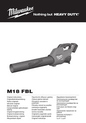 Milwaukee M18 FBL Original Instructions Manual