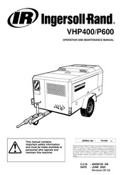 Ingersoll-Rand VHP400 Operation And Maintenance Manual