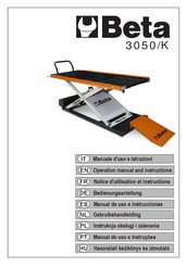 Beta 3050/K Operation Manual And Instructions