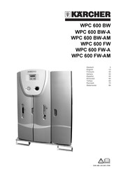 Kärcher WPC 600 BW Operating Instructions Manual