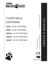 Echo Bear Cat 76835 Owner's Manual