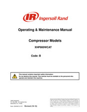 Ingersoll-Rand CSA XHP900WCAT Operating & Maintenance Manual