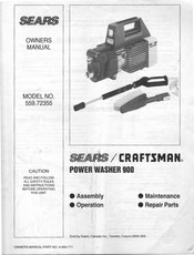 Sears CRAFTSMAN POWER WASHER 900 Owner's Manual
