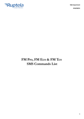 RUPTELA FM Eco Sms Commands List