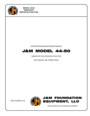 J&M 44-50 Operating And Maintenance Manual