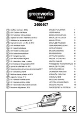 GreenWorks Tools 2400407 User Manual