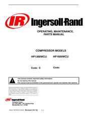 Ingersoll-Rand HP1300WCU Operating, Maintenance & Parts Manual