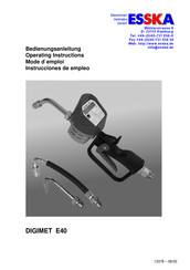 Esska DIGIMET E40 Operating Instructions Manual