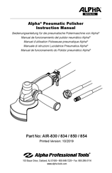 Alpha Professional Tools AIR-830 Instruction Manual