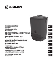 BIOLAN COMPOSTER FOR SUMMER COTTAGE USE User Manual