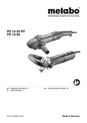 Metabo PE 15-30 Operating Instructions Manual